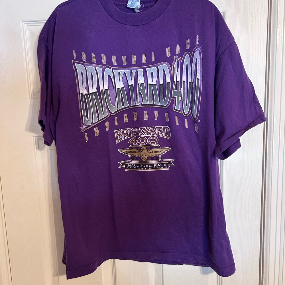NASCAR Brickyard 400 Inaugural  Purple Graphic T-Shirt